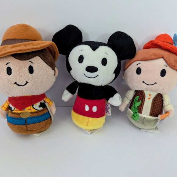 Hallmark Itty Bittys Plush Doll Toys Bundle Lot Toy Story Mickey Mouse Jack - Picture 1 of 6
